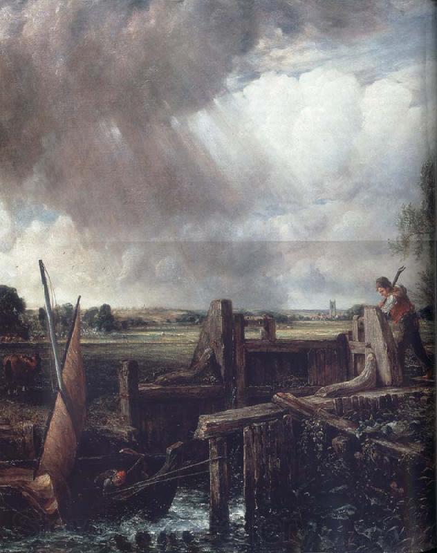 John Constable A boat passing a lock